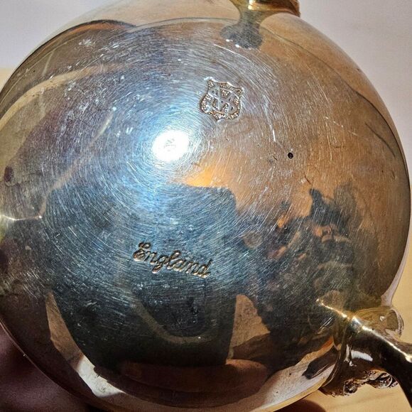 Vintage Ellis Barker Silver Plate Small Bowl With Cobalt Blue Glass Insert Liner - Picture 6 of 12